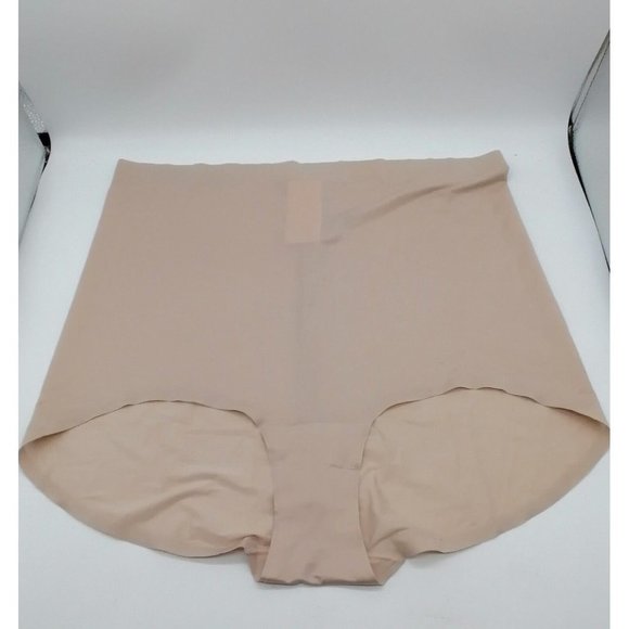 Nearly Nude Womens Panties Beige Nylon Blend Briefs Cotton‎ Liner XL/1X NEW - Picture 1 of 9